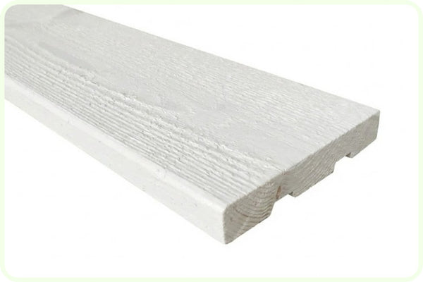 20x120 Pintamaalattu Valkoinen Ulkoverhouslauta